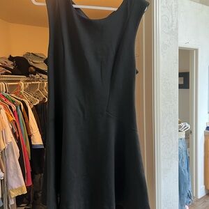 Free People Black A-line Mini Dress Scoop Neck